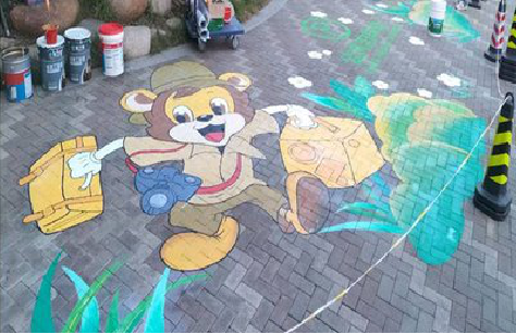 勉县夏季画地面彩绘会遇到的问题