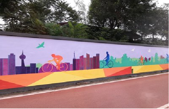 勉县墙体彩绘-围墙