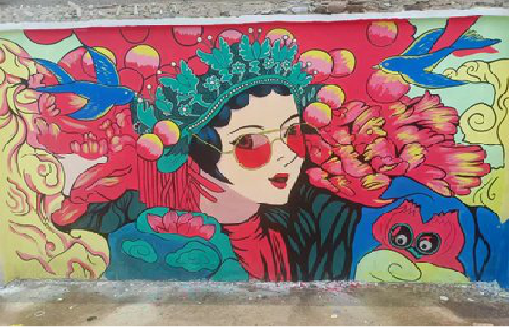 勉县墙体彩绘-网红墙