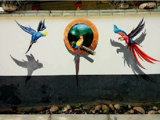 勉县视觉错位-3D墙绘设计