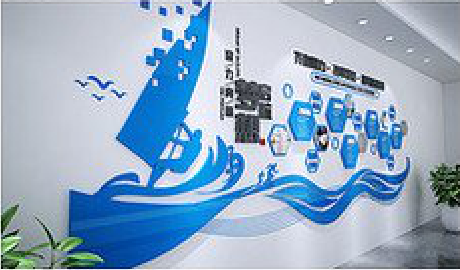 勉县海浪主题文化墙如何设计？