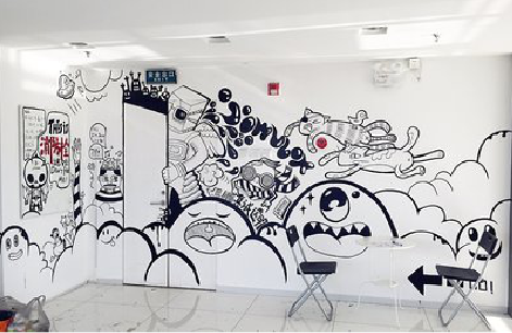 勉县手绘墙并非传统涂鸦。